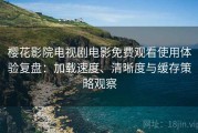 樱花影院电视剧电影免费观看使用体验复盘：加载速度、清晰度与缓存策略观察