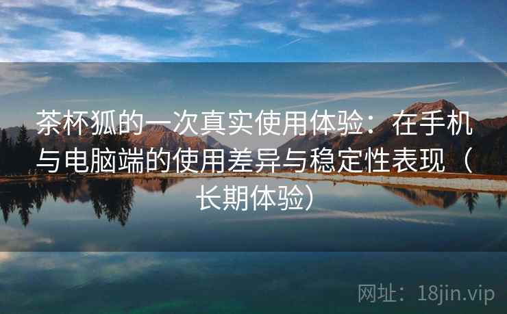 茶杯狐的一次真实使用体验：在手机与电脑端的使用差异与稳定性表现（长期体验）